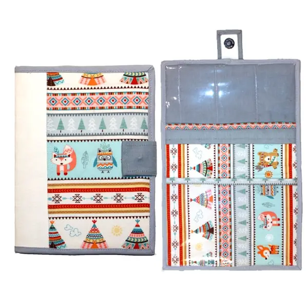 Kit portadocumentos estampado indio