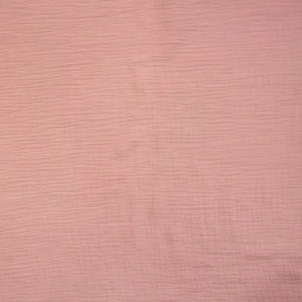 Tejido de muselina de algodón en color rosa empolvado