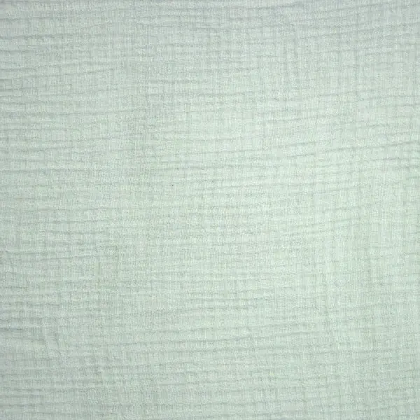 Tejido de muselina de algodón en color verde menta