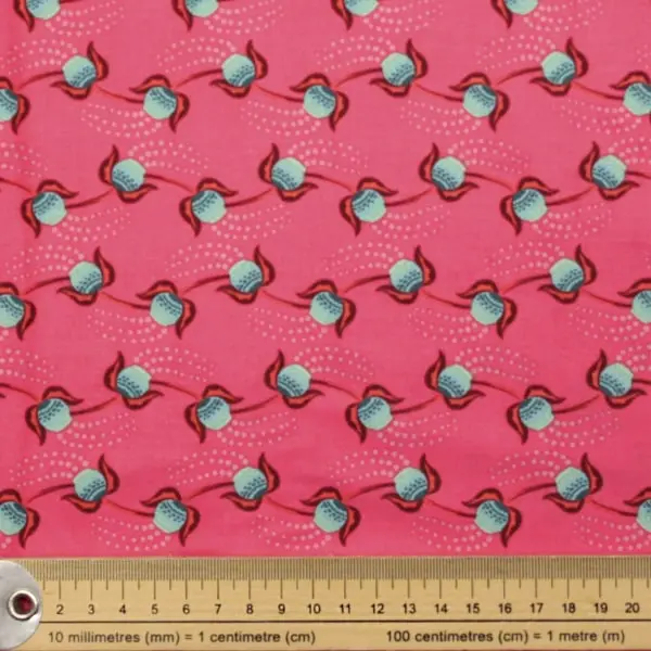 Cheer Cherry, Tela de Anna Maria estampada con cerezas fondo fucsia -colección Made my Day — vista 2