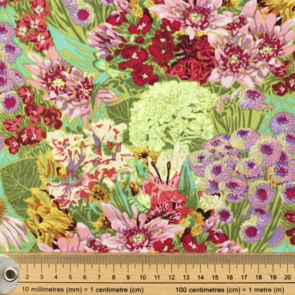 Secret Glance, Tela de Anna Maria estampada de flores en color verde -colección Made my Day — vista 2