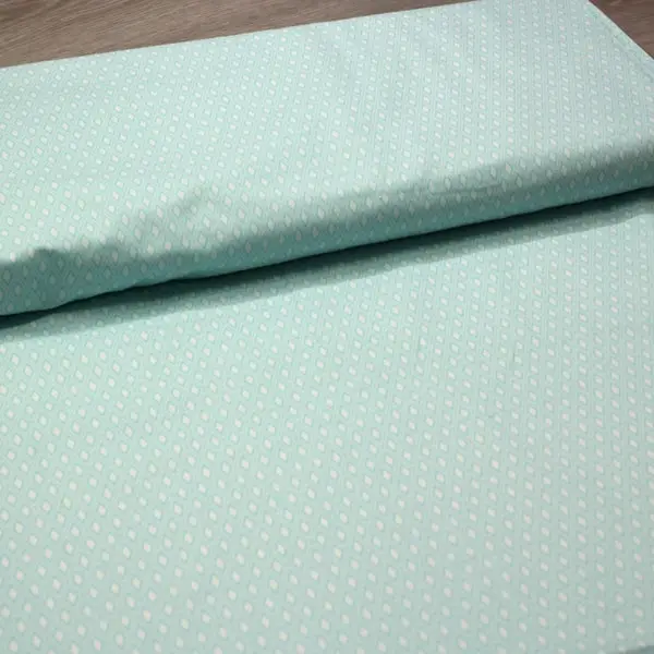 Diamante Turquesa, Tela en tonos turquesa con dibujos de rombos en color blanco — vista 3