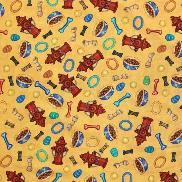 Huesitos Perro, Tela con huesitos comida y artículos para perro