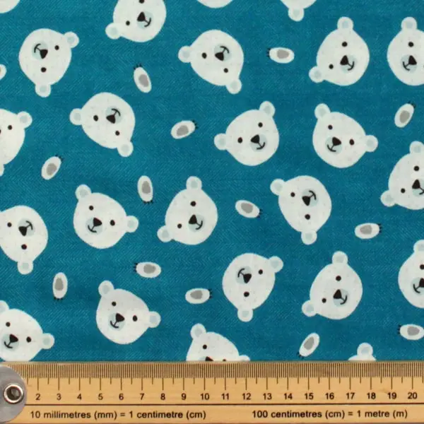 Osos Polares, Caritas i pezuñas de oso polar sobre fondo azul — vista 2