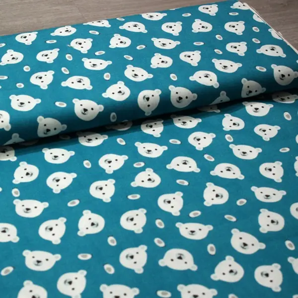 Osos Polares, Caritas i pezuñas de oso polar sobre fondo azul — vista 3