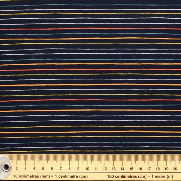 Stripes Azules, Originales rayas en tonos azules con toques de verde, amarillo y rojo — vista 2