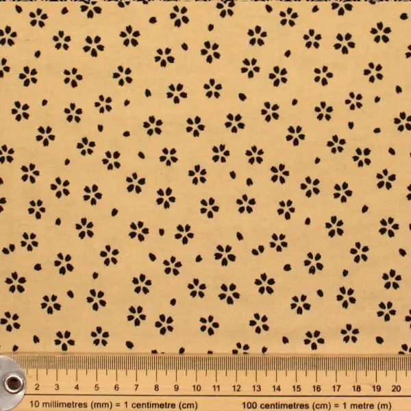 Navy Flor, Tela japonesa de Sevenberry estampada con flores azul navy — vista 2