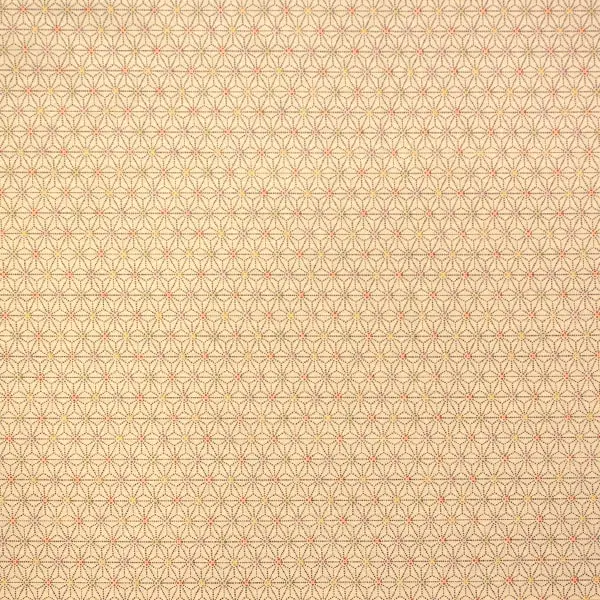 Beige geométrica, Tela japonesa beige con formas geométricas