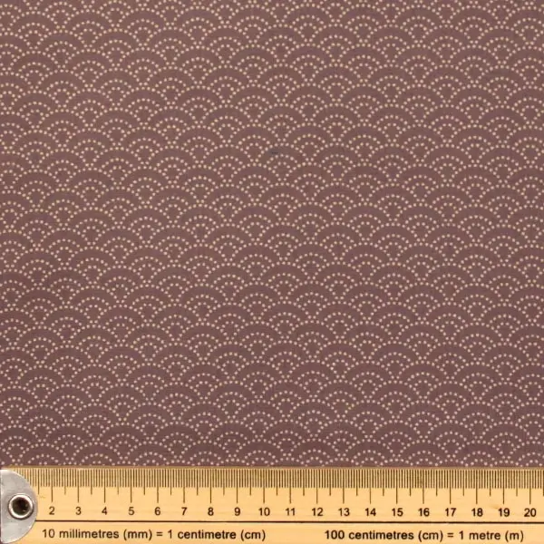 Conchas Malva, Típico estampado japonés de conchas sobre fondo malva, de Sevenberry — vista 2
