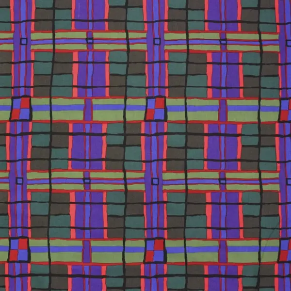 Algodón patchwork Kaffe Fassett Checkmate Dark cuadros negros de 110cm - Vista general