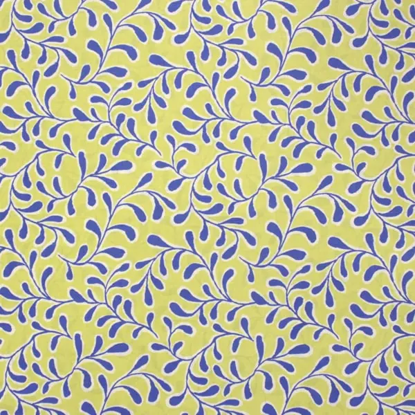 Estampado de hojas en tela algodón Kaffe Fassett Twig Yellow patchwork de 110cm - Vista general