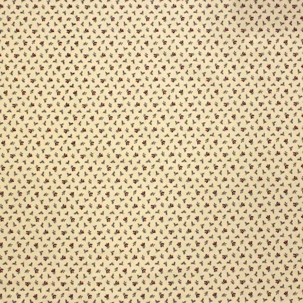 Floral Beige, Ramilletes de flores sobre beige de la colección Indigo & Madder de Paula Barnes — vista 1