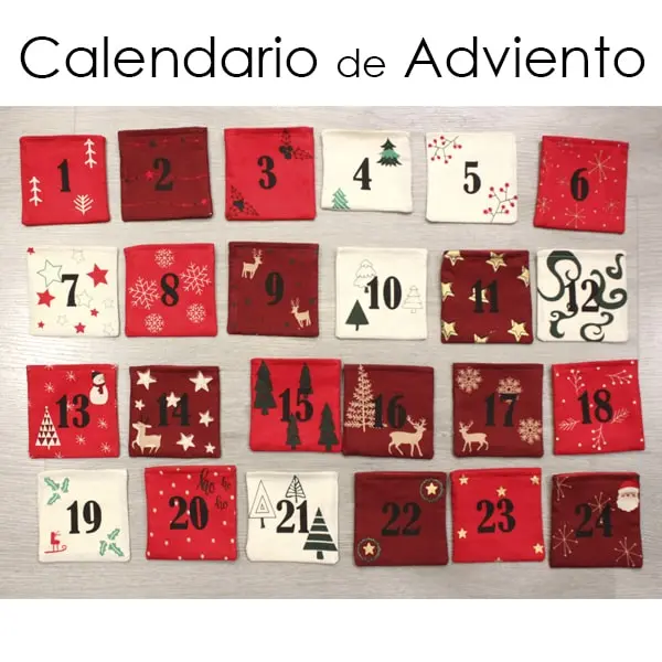 Panel Gnomos , Panel calendario de adviento + Calcetín de Gnomos. Medida 90 x 140 cm — vista 3