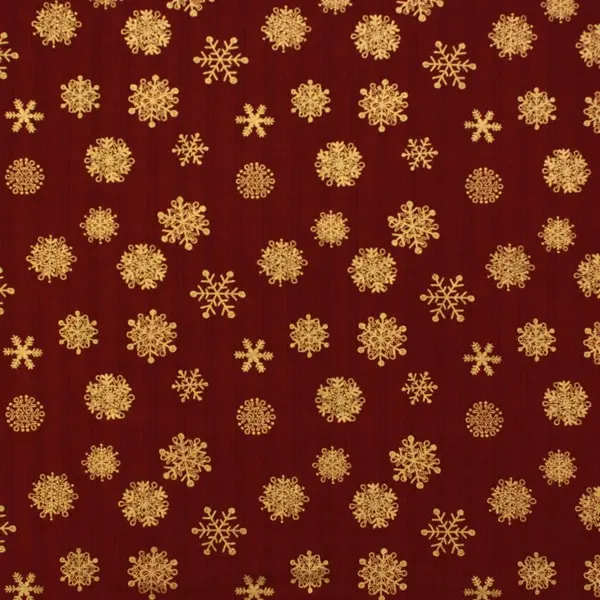 Granate Nieve, Tela granate con copos de nieve. Col. Magical Moments de Stoffabrics — vista 1