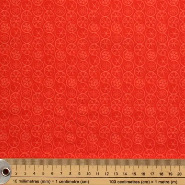 Heart Home Rojo, Tela de Navidad fondo rojo con motivos navideños en tonos rojos — vista 2