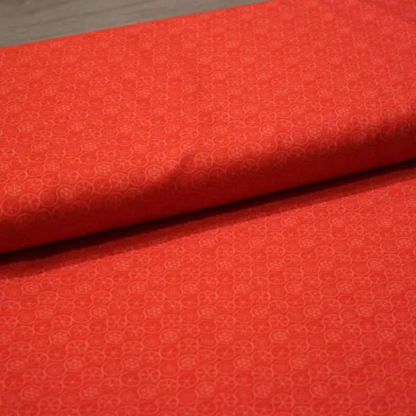 Heart Home Rojo, Tela de Navidad fondo rojo con motivos navideños en tonos rojos — vista 3