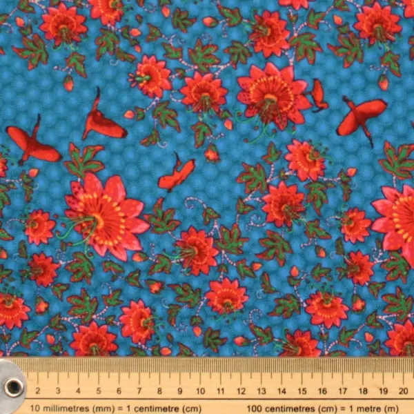 Magic Ibis, Tela de Odile Bailloeul - colección Magicountry - Ref PWOB049 Blue — vista 2