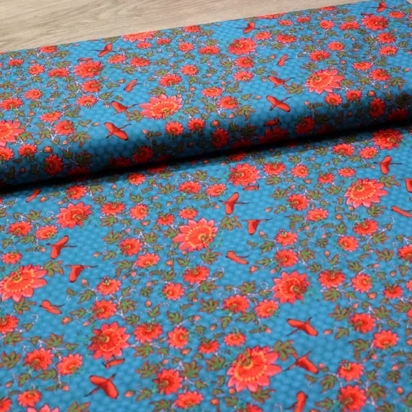 Magic Ibis, Tela de Odile Bailloeul - colección Magicountry - Ref PWOB049 Blue — vista 3