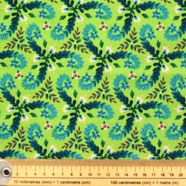 Magic Fronds, Tela de Odile Bailloeul - colección Magicountry - Ref PWOB056 Green — vista 2