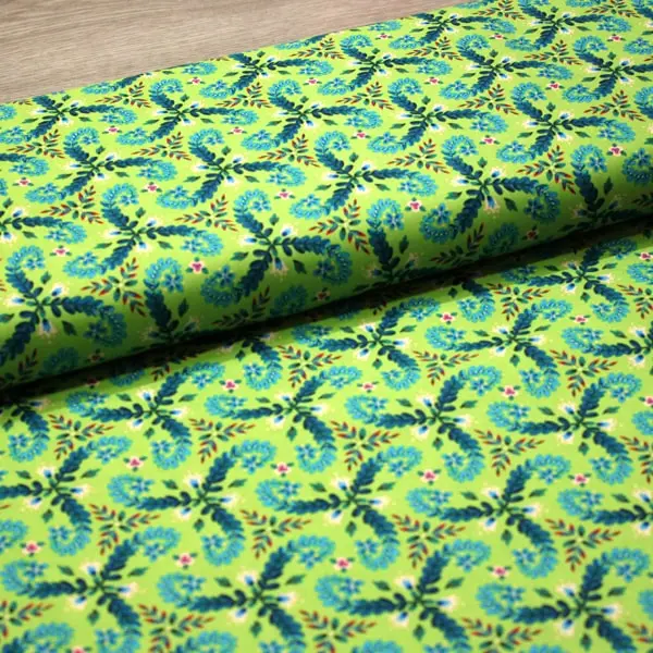 Magic Fronds, Tela de Odile Bailloeul - colección Magicountry - Ref PWOB056 Green — vista 3