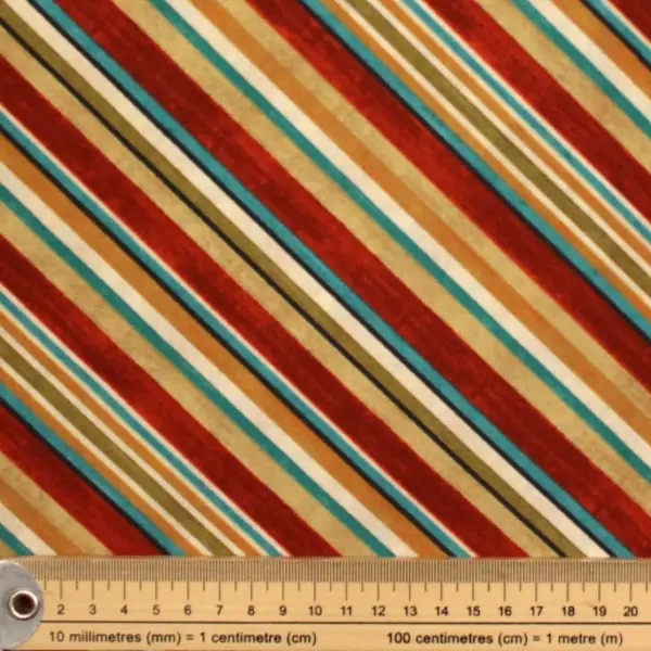 Biased Stripe Red, Líneas rectas en tonos cálidos del conjunto Avignon — vista 2