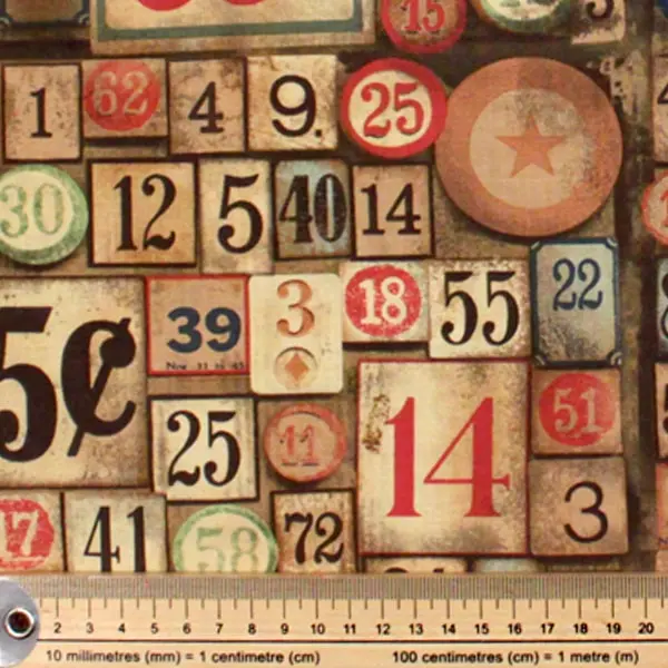 Eclectic Elements, Tela Eclectic Elements de Tim Holtz Ref PWTH012-NEUTR — vista 2