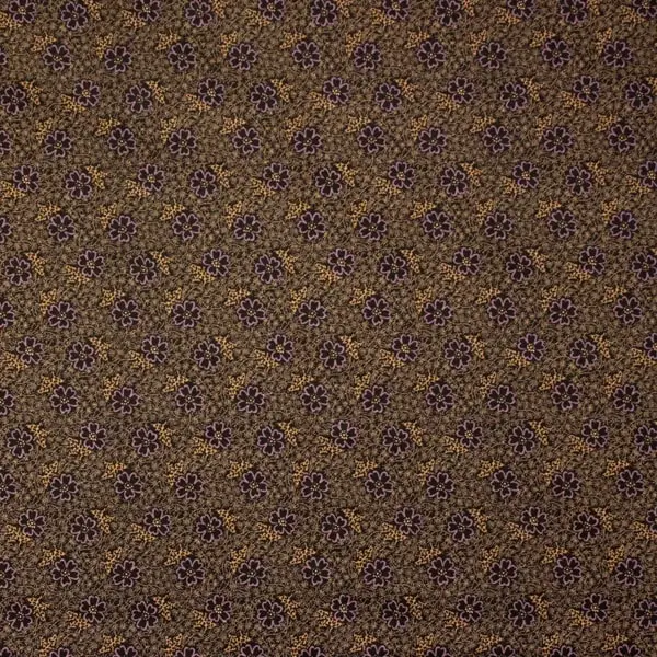 Henderson 20513, Tela de la colección Henderson Street fondo negro con flores en lila — vista 1