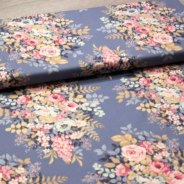 Whimsyflower Blue, Tela Tilda - colección Chic Escape, mod Whimsyflower Blue - Ref 100449 — vista 3