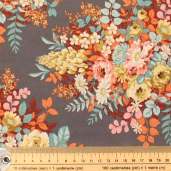 Whimsyflower Grey, Tela Tilda - colección Chic Escape, mod Whimsyflower Grey - Ref 100451 — vista 2