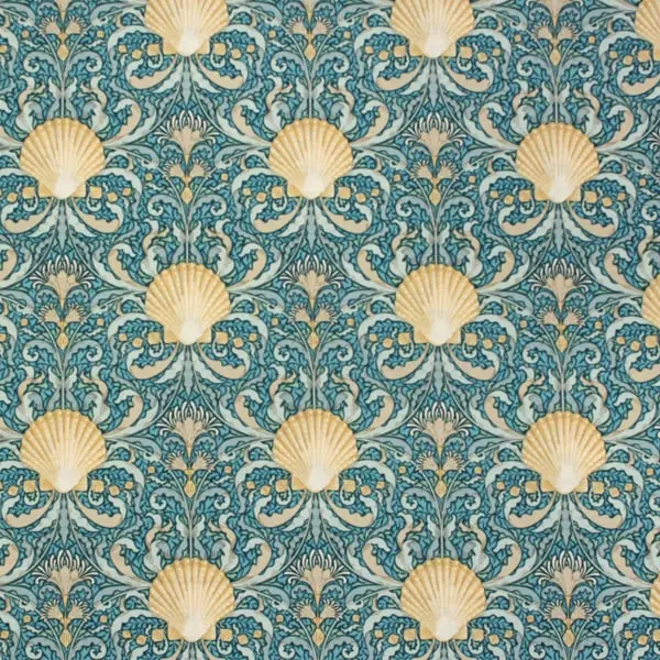 Vieira Teal, Tela Tilda - colección Cotton Beach, mod Scallop Shell Teal - Ref 100336 — vista 1