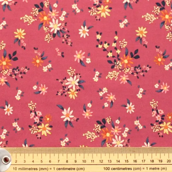 Daisyfield Plum, Tela Tilda - colección Daisyfield, mod Plum - Ref 110057 — vista 2
