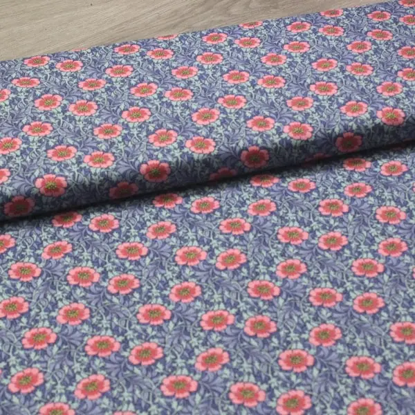 Winterrose Blue, Tela Tilda Winterrose Blue - colección Hibernation - Ref 100522 — vista 3