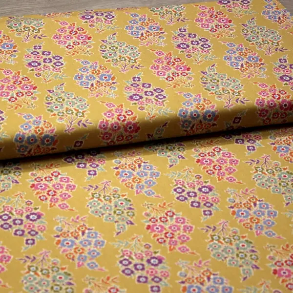 WillyNilly Mustar, Tela Tilda WillyNilly Mustard - colección Pie in the Sky - Ref 100485 — vista 3