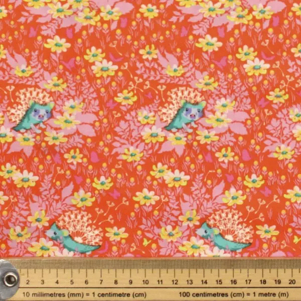 Tula Pink Dandy, Tela Tula Pink colección Tiny Beasts - Ref PWTP182 Glow  — vista 2