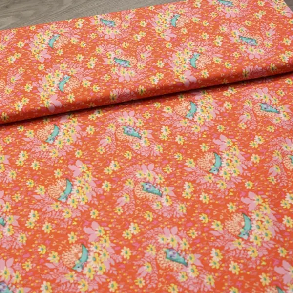 Tula Pink Dandy, Tela Tula Pink colección Tiny Beasts - Ref PWTP182 Glow  — vista 3