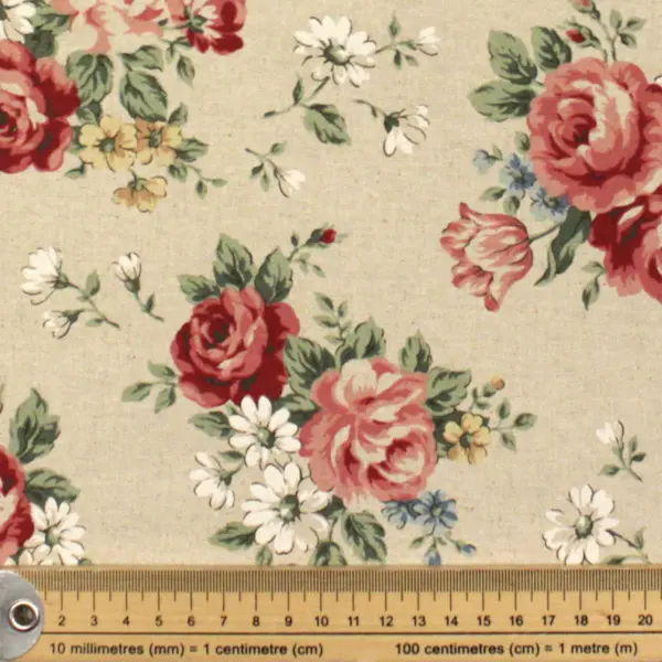 Cosmo Beige, Tela japonesa de algodón grueso de la colección Cosmo Textile — vista 2