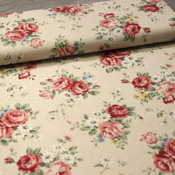 Cosmo Beige, Tela japonesa de algodón grueso de la colección Cosmo Textile — vista 3