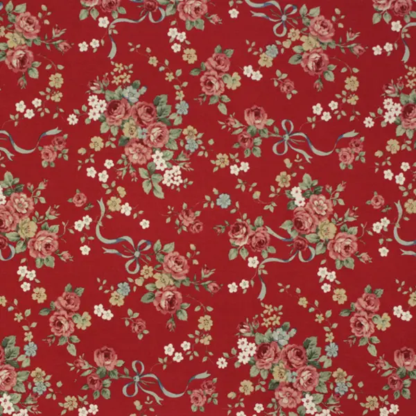 Cosmo Rojo, Tela japonesa de algodón grueso de la colección Cosmo Textile — vista 1