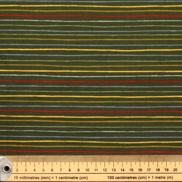 Stripes Verdes, Originales rayas en tonos verdes con toques de azul, amarillo y rojo — vista 2