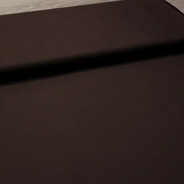 Marrón Chocolate, Tela lisa de algodón color marrón chocolate — vista 2