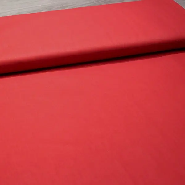 Rojo, Tela lisa de algodón en color rojo — vista 2