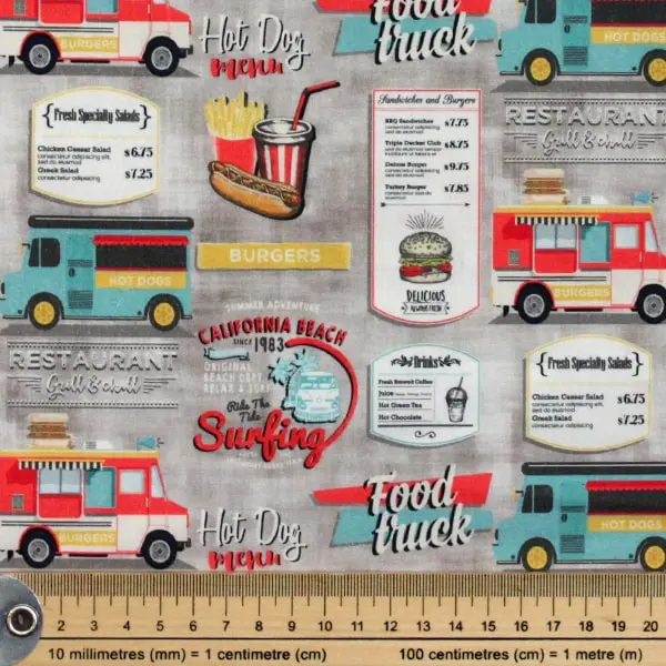 Food-truck, Tela con Food-truck y sus comidas — vista 2