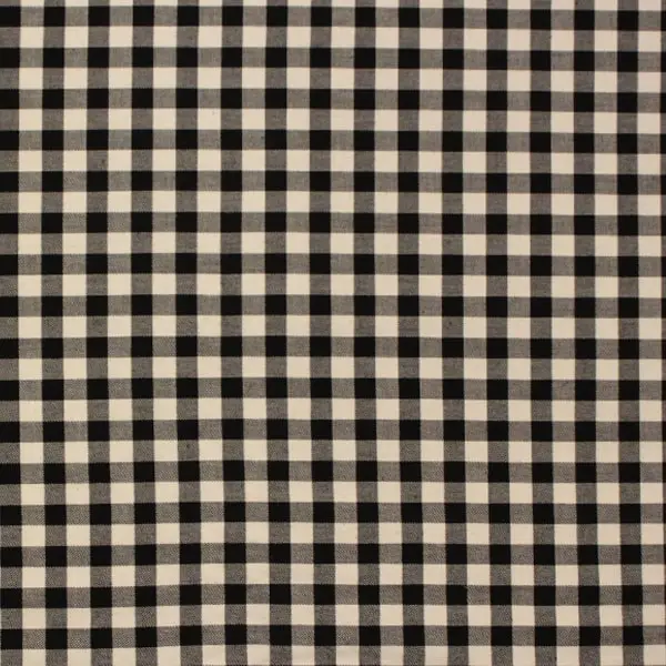 Blanco y Negro, Tela con estampado de cuadros en blanco y negro con un ligero tacto de franela — vista 1