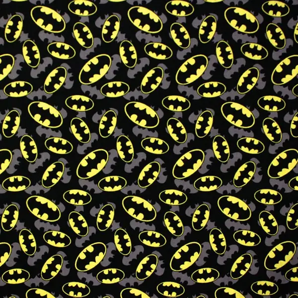 Batman Gris, Estampado con el logo de Batman en colores amarillo, negro y gris — vista 1