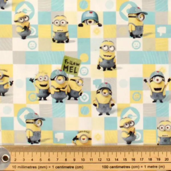 Minions, Los simpáticos Minions de Gru en esta tela de tonos amarillo y azul — vista 2