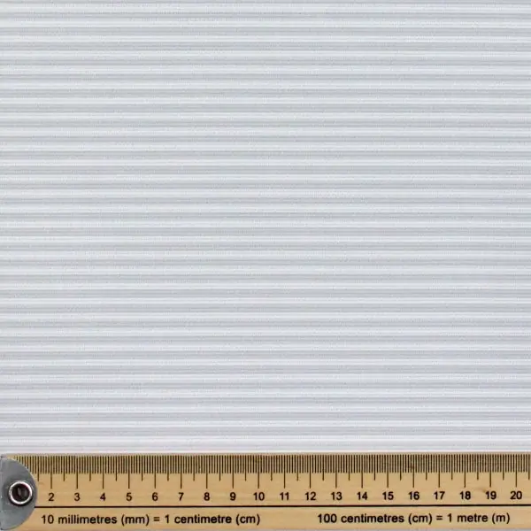 Piqué Gris Rayas, Tela de piqué a rayas grises y blancas — vista 2
