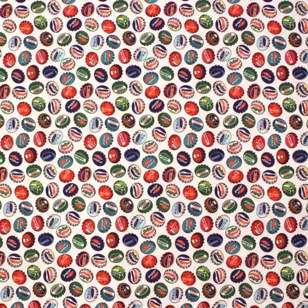 Chapas, Chapas de refresco sobre fondo blanco — vista 1