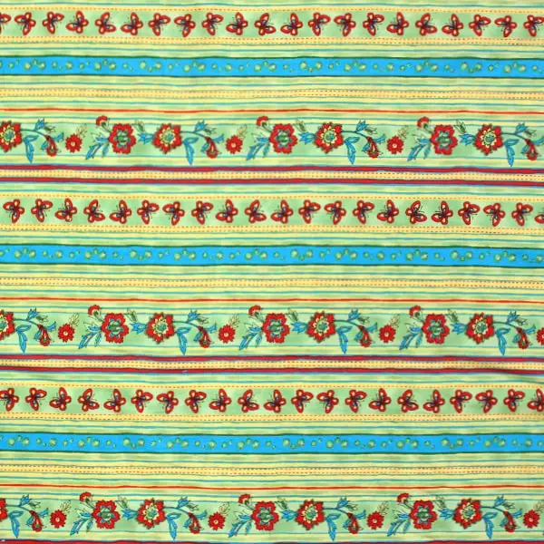 Verde Mariposas, Cenefas en verde y azul con mariposas y flores — vista 1