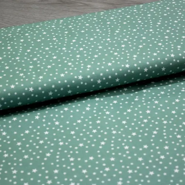 Esmeralda Stars, Estrellas blancas sobre esmeralda. Certificado OEKO-TEX standard 100 — vista 3