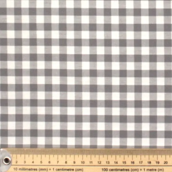 Vichy Gris, Cuadro Vichy en color gris. Tejido con certificación OEKO-TEX — vista 2